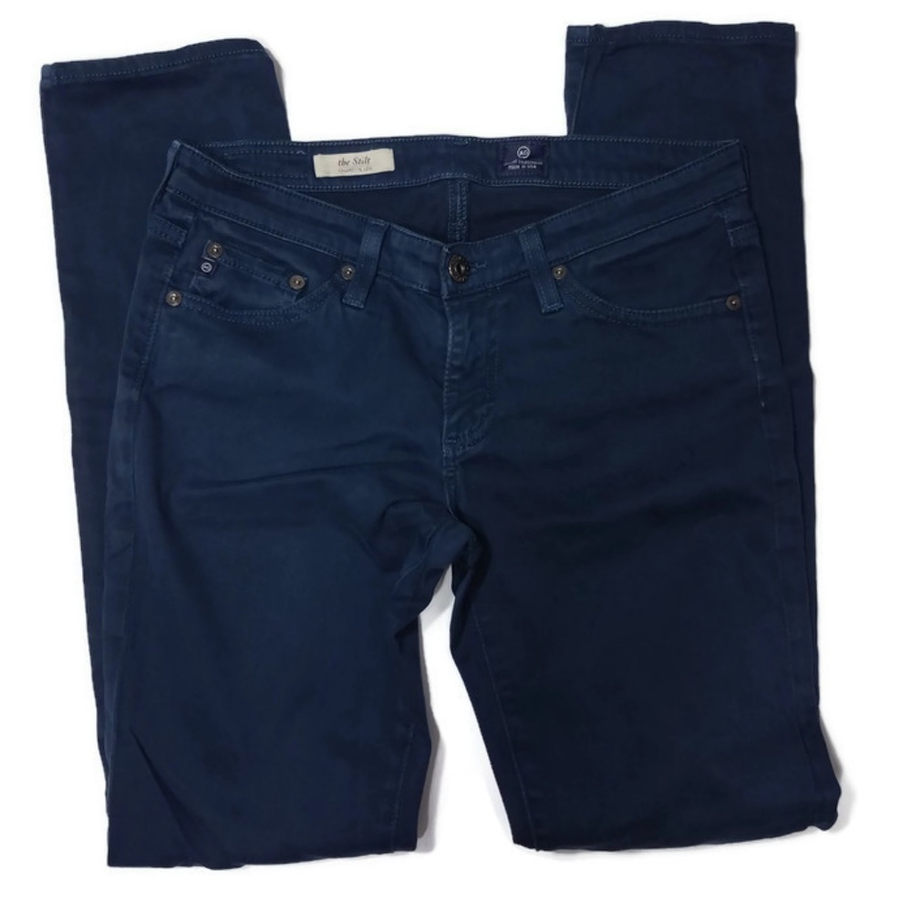 AG Jeans Skinny Teal Blue 27 The Stilt Cigarette